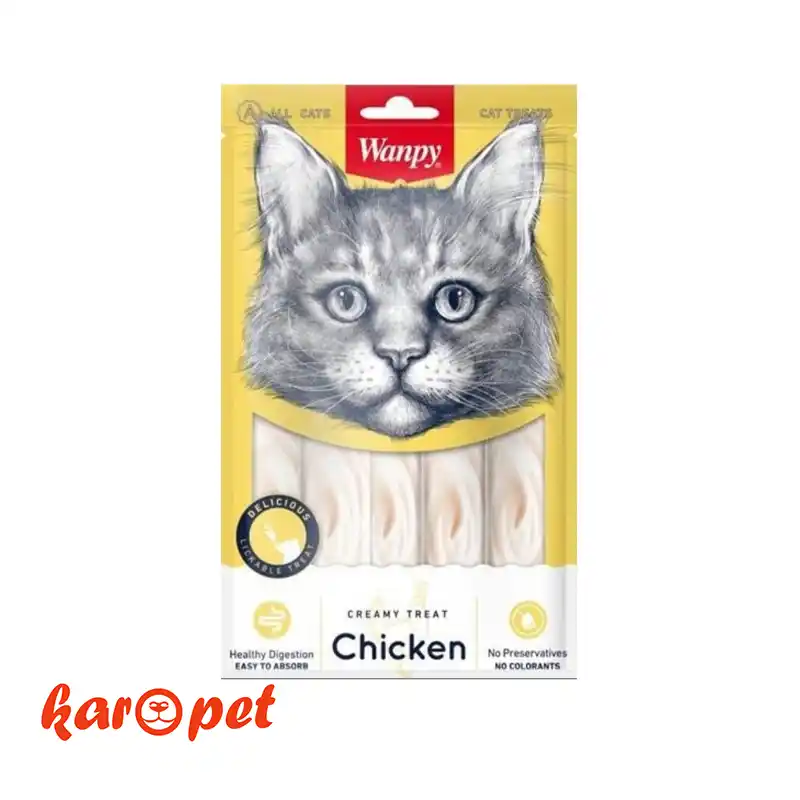 بستنی گربه 5 عددی با طعم مرغ بستنی گربه ونپی 5 عددی با طعم مرغ - تصویر 1