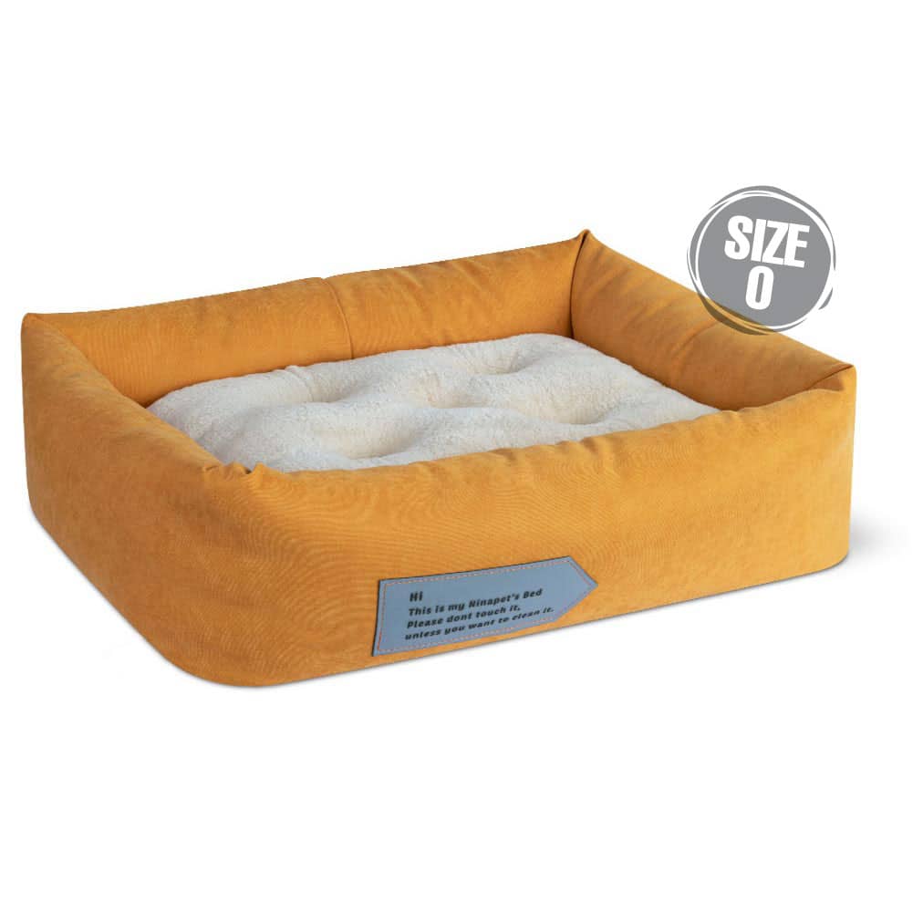 جای خواب مدل پراوو سایز 1 رنگ خردلی مناسب سگ و گربه نیناپت