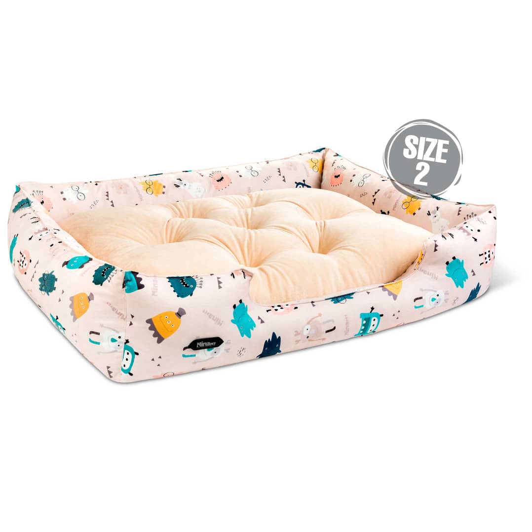 جای خواب U VIP طرح غول کرمی سایز 2 مناسب سگ و گربه نیناپت