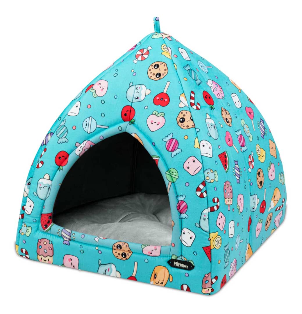 لانه vip طرح آبنبات لانه سه گوش vip طرح آبنبات مناسب سگ و گربه نیناپت - تصویر 1